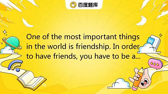 One Of The Most Important Things In The World Is Friendship In Order one-of-the-most-important-things-in-the-world-is-friendship-in-order
